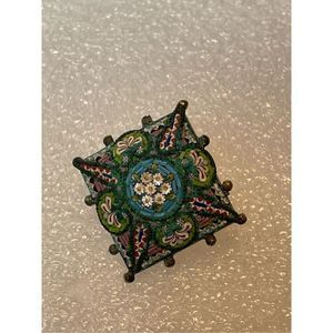 SOLD!! Antique Micro Mosaic Italy Brooch